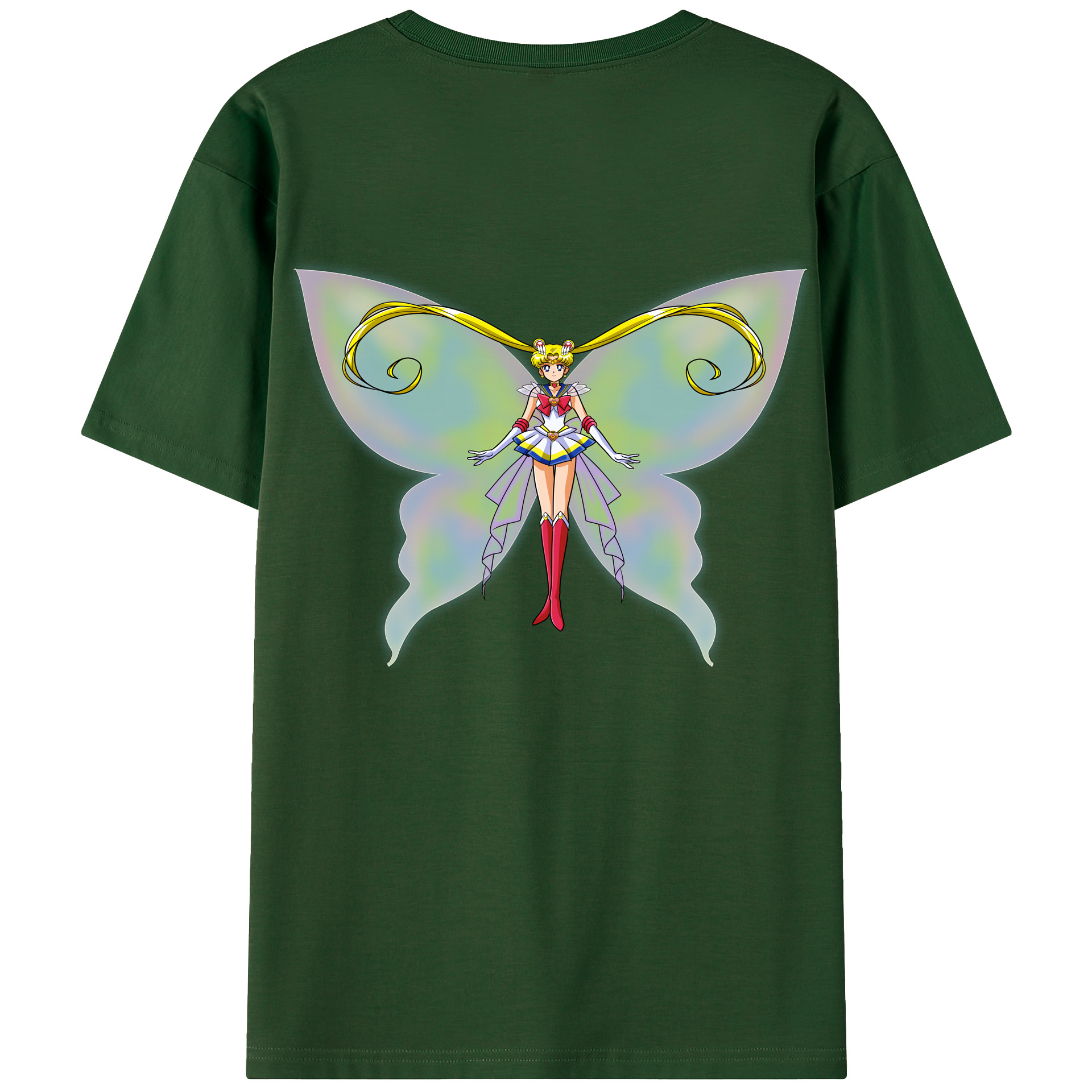 （画像用） 美少女戦士セーラームーン 月野 うさぎ つきの うさぎ Sailor Moon Tsukino Usagi 綿100％半袖Tシャツ（背面プリント）